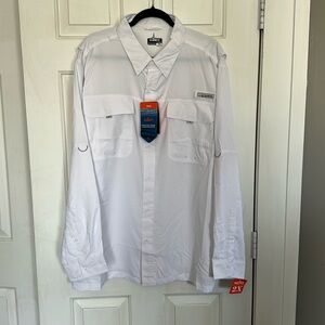 NWT Habit White Mens Outdoor Fishing Shirt size 2x